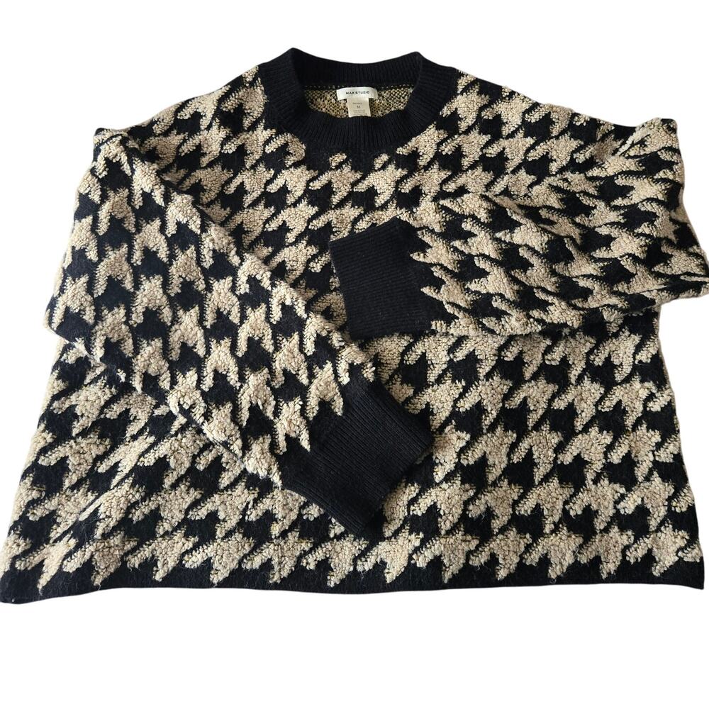 Houndstooth Pattern Max Studio Women's Sweater Si… - image 4